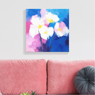 Dreamy Petals - Abstrakt Blommigt Canvas Art