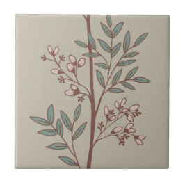 Dreamy Petals på Grenar L rosa grönt beige Kakelplatta