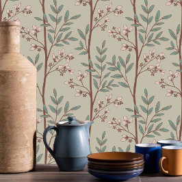 Dreamy Petals på Grenar XL rosa grönt beige