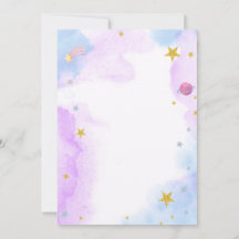 Dreamy Pink Unicorn Birthday Invitation