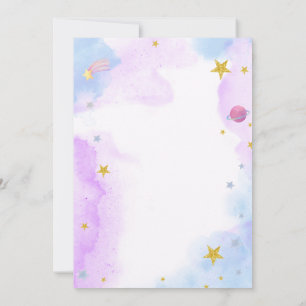 Dreamy Pink Unicorn Birthday Invitation Inbjudningar