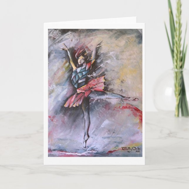 Dreamy Pirouette Greeting Card av Timothy Orikri Kort (Framsida)