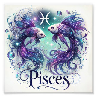 Dreamy Pisces Zodiac Fototryck