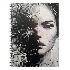 Dreamy Pixel Silhouette in Soft Shades Anteckningsbok