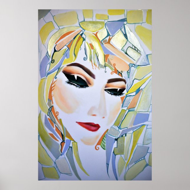 Dreamy Psychedelic Utopian Girl Poster (Framsidan)