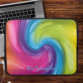 Dreamy Rainbow Swirl Laptop Fodral