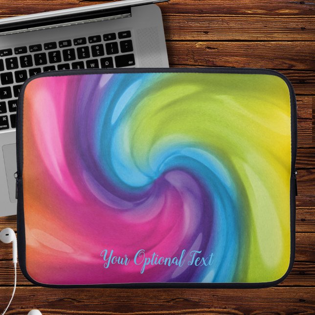 Dreamy Rainbow Swirl Laptop Fodral (Skapare uppladdad)