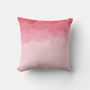 Dreamy raspberry rosa ombre girly water color kudde