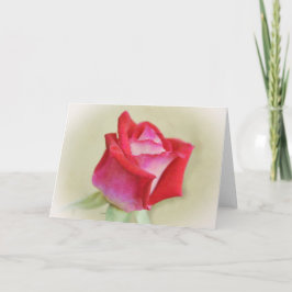 Dreamy Red Rosa ros Art Note Card Kort
