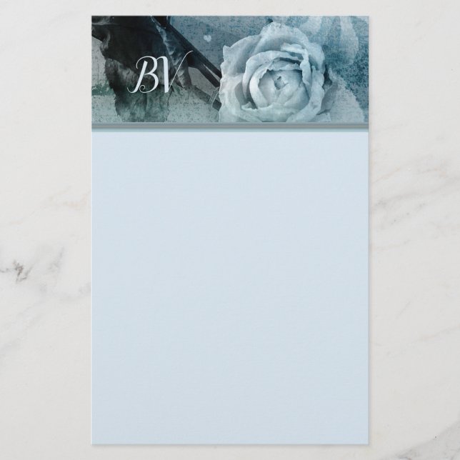 Dreamy Ro Blue Stationery Brevpapper (Framsida)