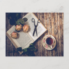 Dreamy Romantic Bok Ro Tea Time Postcard Vykort