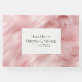 Dreamy  Rosa Animal Päls Bröllop Gästböcker