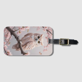 Dreamy Rosa Cherry Blommar Uggla Bagagebricka