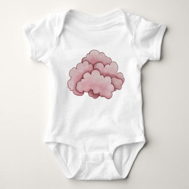 Dreamy Rosa Clouds Design - Mjuk och visuell T Shirt (Framsida)