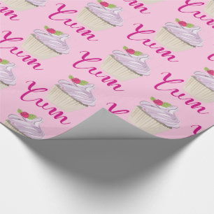 Dreamy Rosa Cupkaka med Raspberry Yum! Presentpapper
