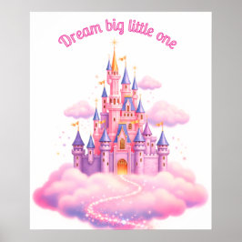 Dreamy Rosa Fairytale Castle, Anpassningsbar Nurse Poster