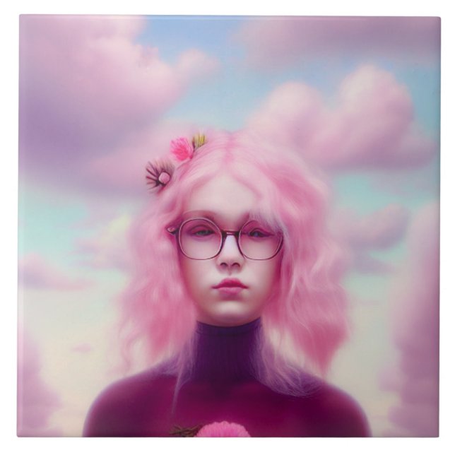 Dreamy Rosa Kakelplatta (Framsidan)