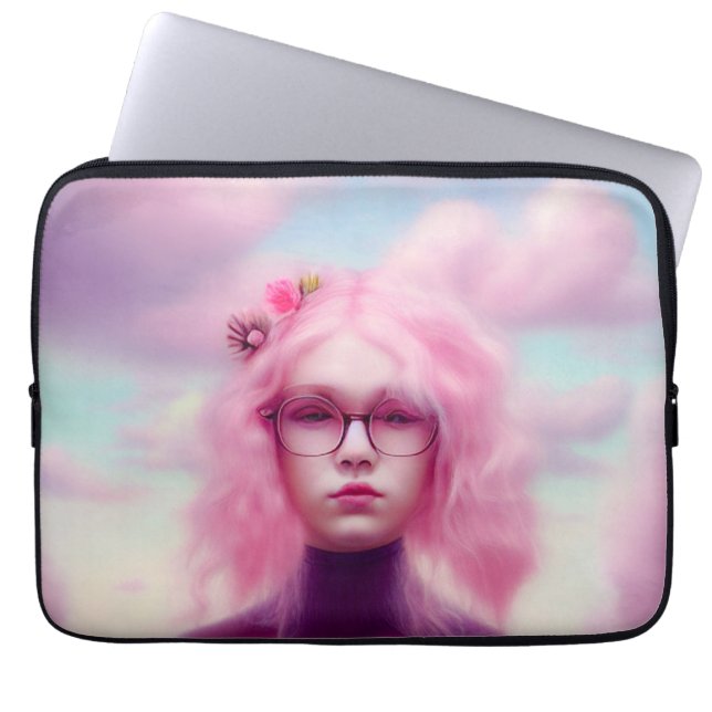 Dreamy Rosa Laptop Fodral (Framsidan)