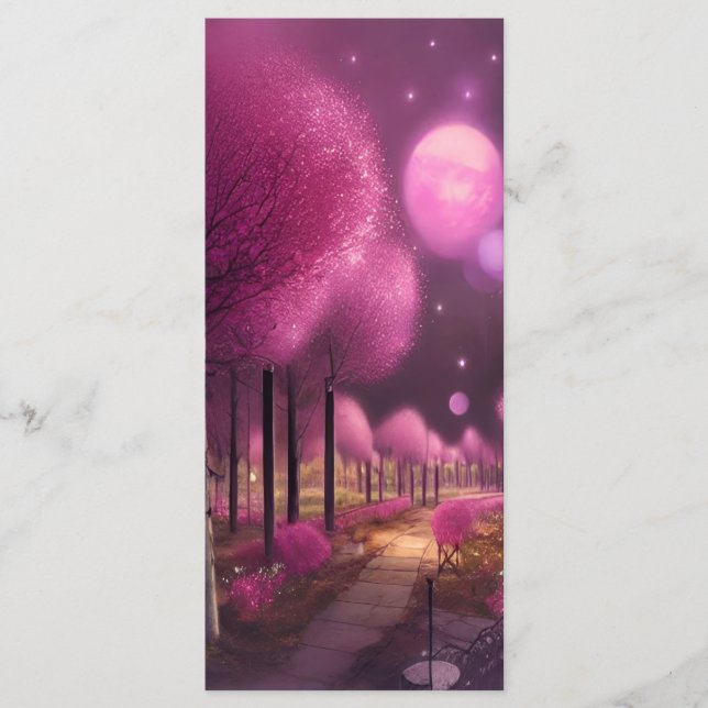 Dreamy Rosa Nightscape Bookmark Meny (Framsida)