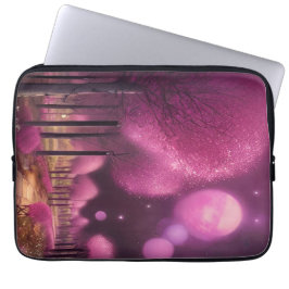 Dreamy Rosa Nightscape Laptop Fodral