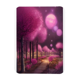 Dreamy Rosa Nightscape Magnet