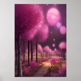 Dreamy Rosa Nightscape Poster