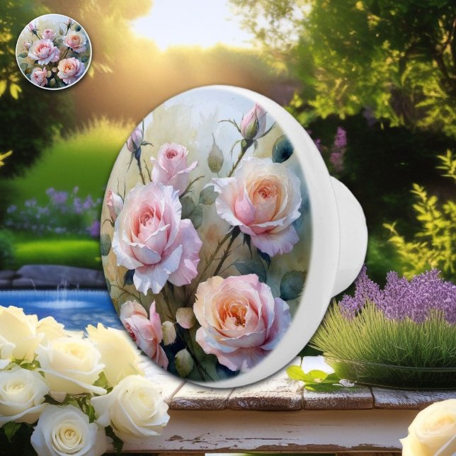 Dreamy Rosa Watercolor Ro Knopp (Skapare uppladdad)