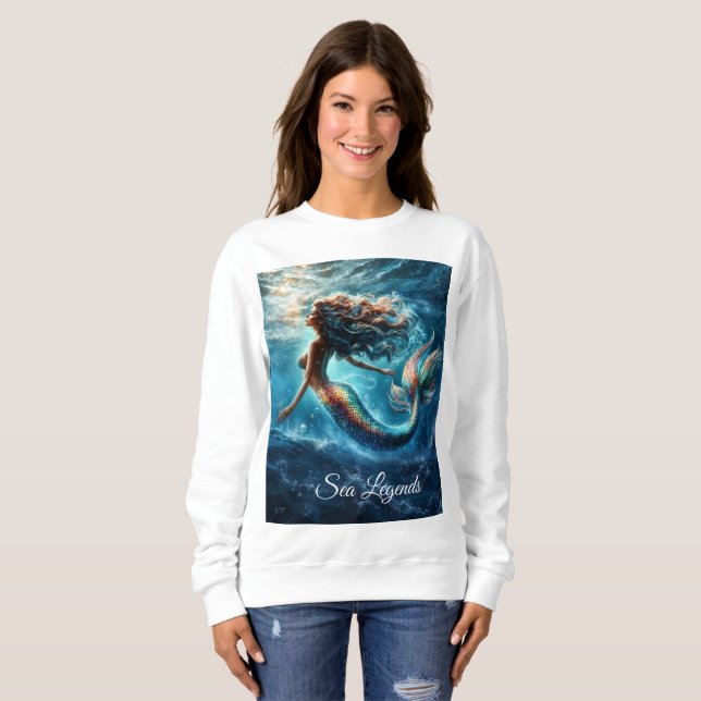 Dreamy Sea sjöjungfru Girl fantasycreening T Shirt (Hel framsida)
