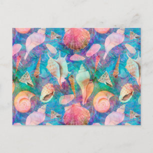 DREAMY SEASHELLS BLUE VYKORT
