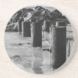Dreamy Seawall Grayscale Underlägg