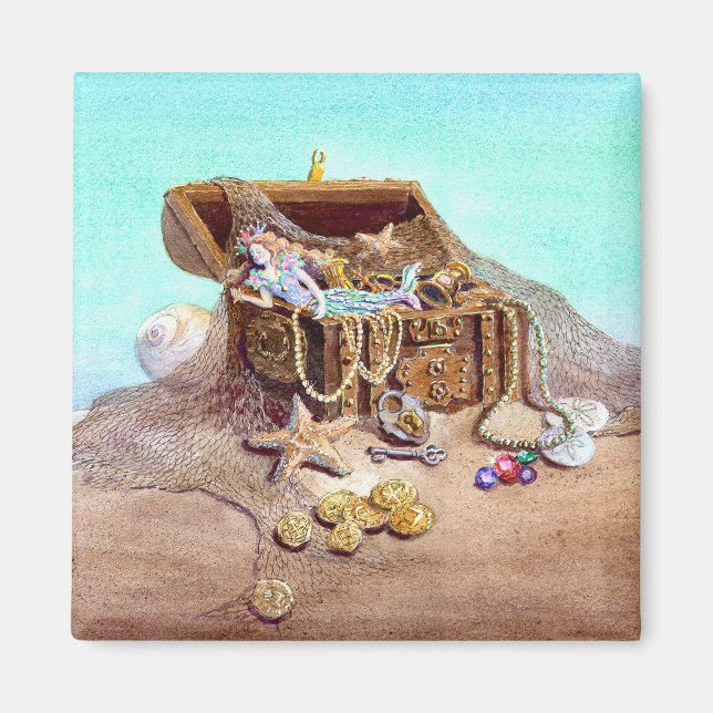 DREAMY SJÖJUNGFRU by SHARON SHARPE Magnet (Framsidan)