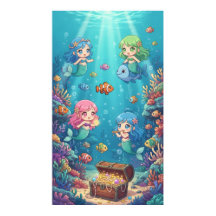 Dreamy sjöjungfru coral reef