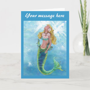 Dreamy Sjöjungfru Greeting Card Kort
