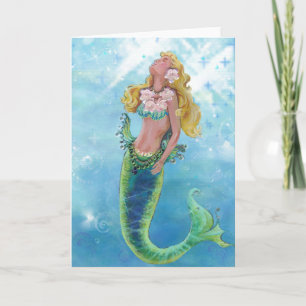 Dreamy Sjöjungfru Sparkling Sea Greeting Card Kort