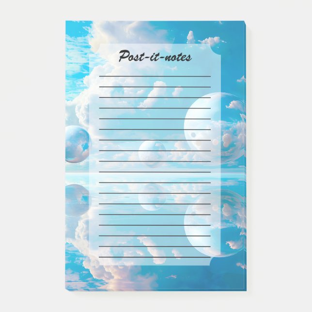 Dreamy Sky Surreal Nature Landscape Post-it Block (Framsida)