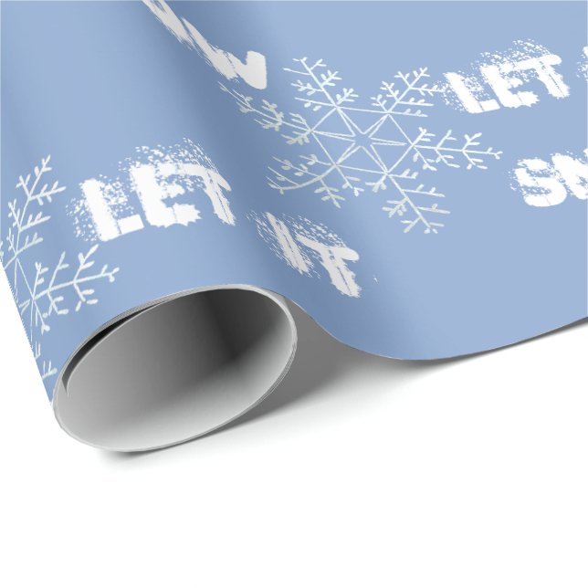 Dreamy Snöflingor Låt det snöa Wrapping Papper Presentpapper (Rullad Hörn)