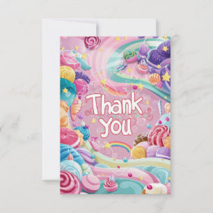 Dreamy Söt Candyland tack för ditt kort