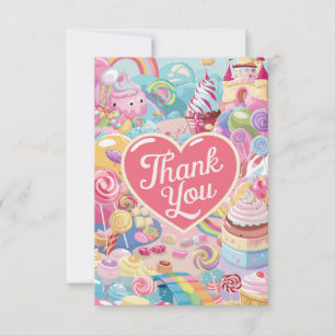 Dreamy Söt Candyland tack för ditt kort
