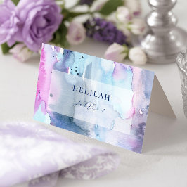 Dreamy Spring Bridal Shower Folded Place Cards Tack Kort
