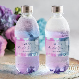 Dreamy Spring Bridal Shower Water Bottle Labels Vattenflaskor Etikett
