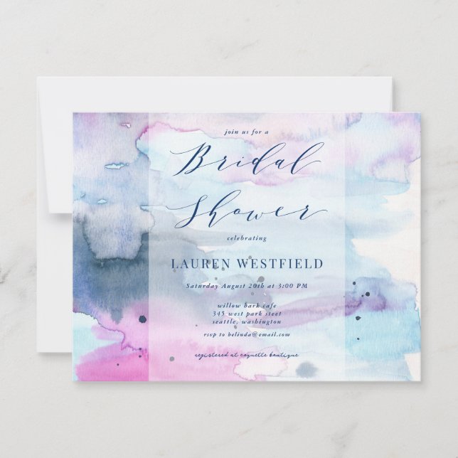 Dreamy Spring Lavender Bridal Shower Invitation Inbjudningar (Framsida)