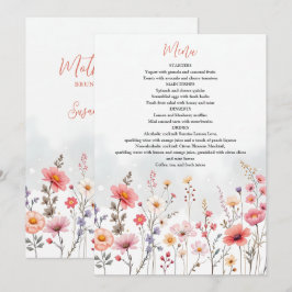 Dreamy Spring Mothers Day Wildflowers Floral Meny