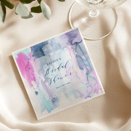 Dreamy Spring Watercolor Bridal Shower Napkins Pappersservett