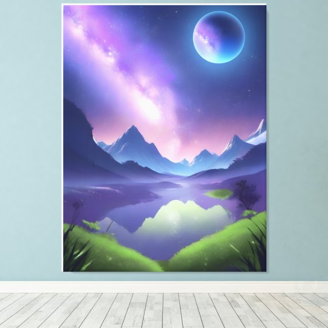 Dreamy Starry Nght Canvastryck (Insitu (trägolv))