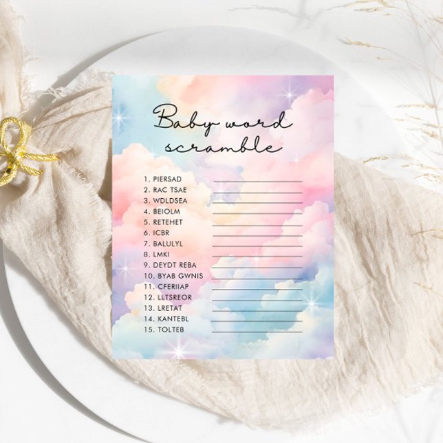 Dreamy Stars Baby Ord Scramble Game (Skapare uppladdad)