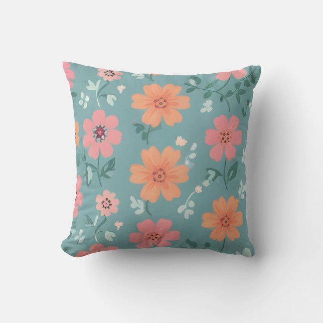 Dreamy Summer Ditsy Floral Kudde (Framsida)