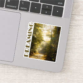 Dreamy sunlit park, nature aesthtetic photo klistermärken