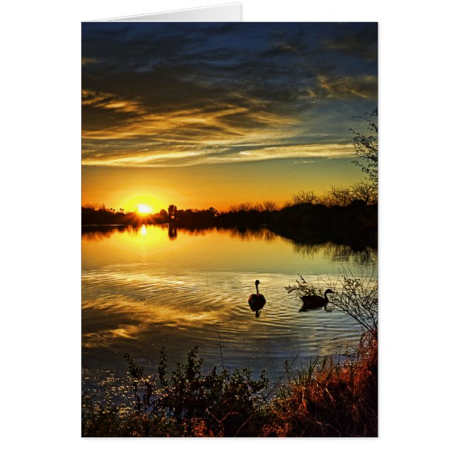 Dreamy Sunset Hälsningskort (Framsidan)