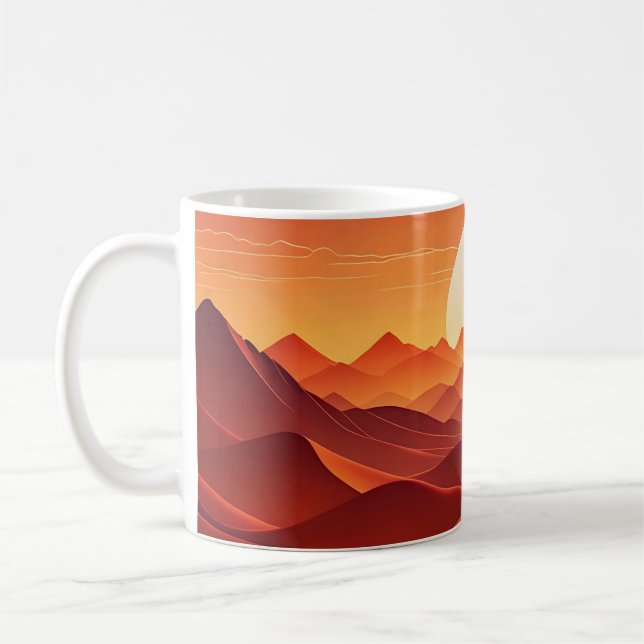 Dreamy Sunset Wave Horizon Mugg (Vänster)