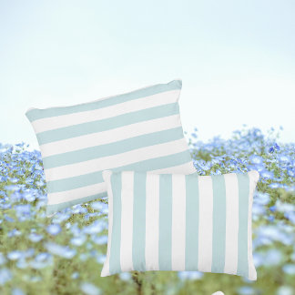 Dreamy Sweet Blue And White Stripe Prydnadskudde
